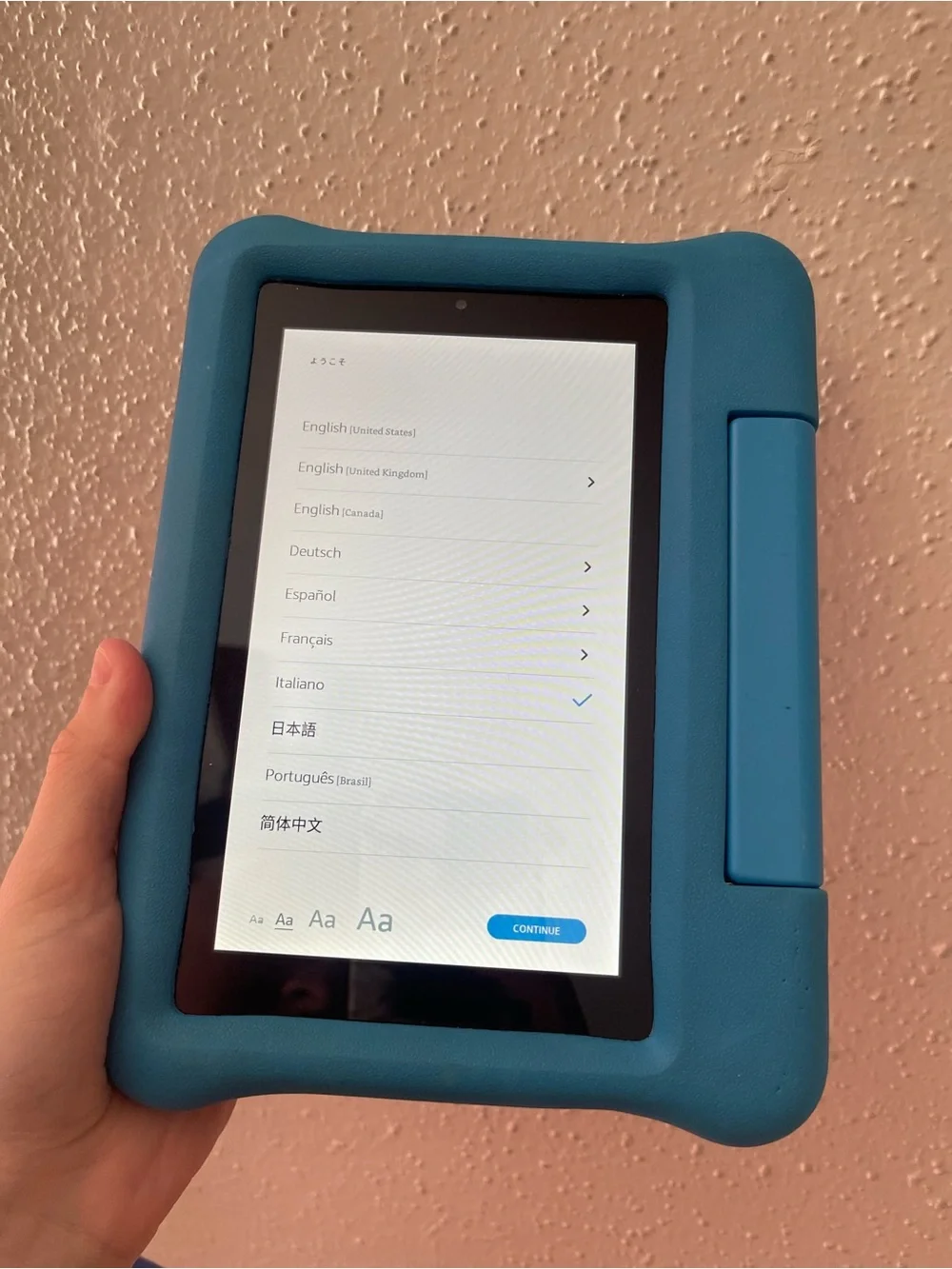 Amazon Fire Blue Kids Tablet W/ Bumper & Stand